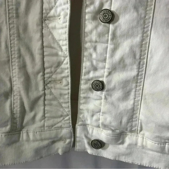 Prosperity Women’s XL White Jean Jacket | Stretch Lightweight Mid-Length - Picture 5 of 13